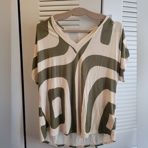 Riachuelo AK Plus Geometric Women's Top Size XG